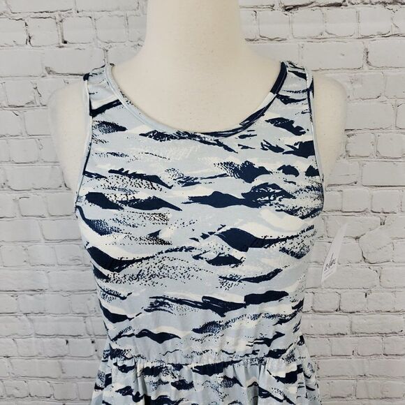 𝅺a-line Hawaii Made Dress Blue Petite LP NWT - Picture 2 of 7